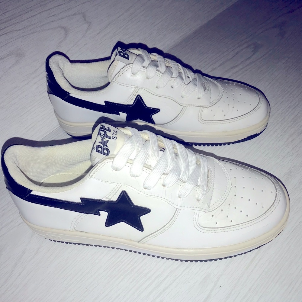 Auth BAPE Iconic FS-001 White/Black Sz 8